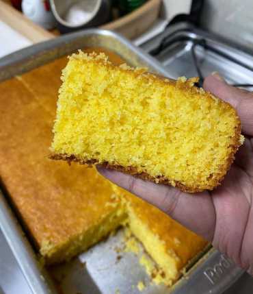 Bolo de milho sem glúten