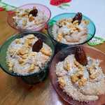 Mousse de banana e manteiga de amendoim e coco