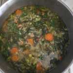 Sopa de acelgas com grão (sem glúten)