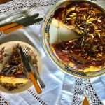 Tarte Tatin de Berinjela e Queijo de Cabra