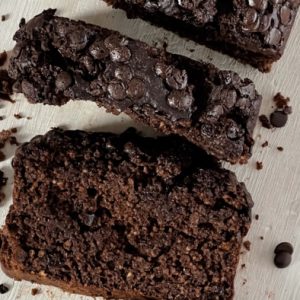 Pão de Banana com Chocolate Vegano Sem Glúten