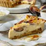 Tarte de figos, ricota, mel e amêndoa