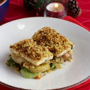 Tofu com broa, batatas e couve