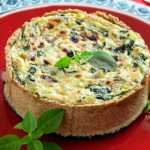 Torta de Espinafre e Alho-porro Low Carb