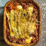 Gratinado vegetariano de Curgete e Beringela