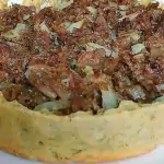 Torta FIT de Batata Doce com Carne Desfiada