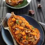 Abóbora manteiga e quinoa