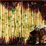 Empadão de Puré de couve flor, Shitake e legumes