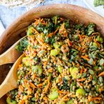 Salada marroquina de lentilha e cenoura (vegana)